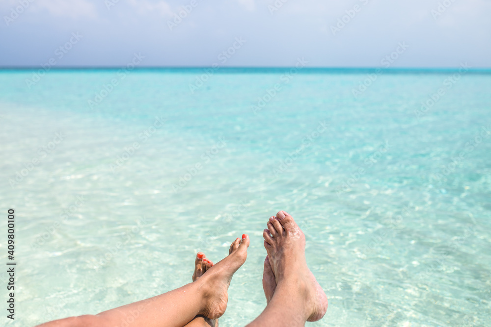 Woman on holidays in Maldives Woman on holidays in Maldives