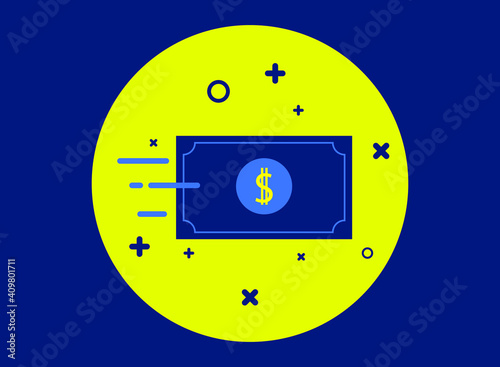 Concept of cash, stock investment money, vector