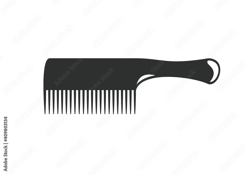 Hair comb simple flat illustration Hair comb simple flat illustration