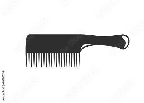 Hair comb simple flat illustration