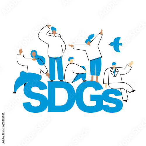 SDGs image illustration. Vector illustration on white background.