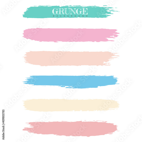 Set of pastel grunge strokes background