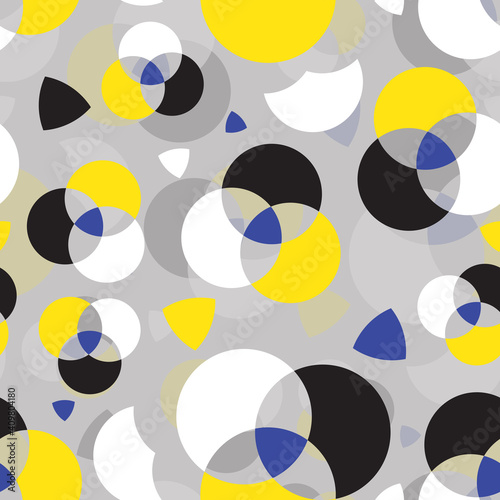 Seamless repeating pattern of circles of different colors