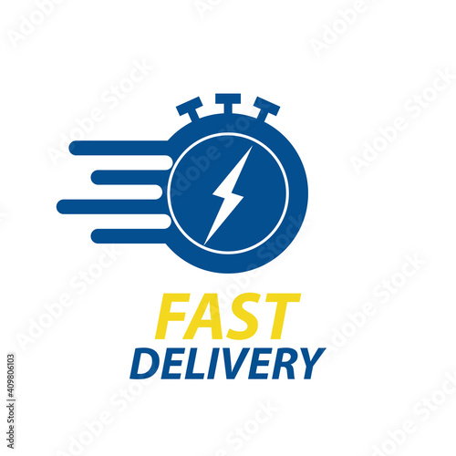 Fast Delivery Icon. Modern Label. Flat Design.Vector Illustration 