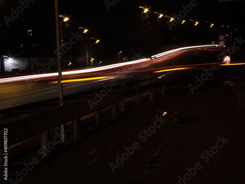 Langzeitbelichtung Autobahn 