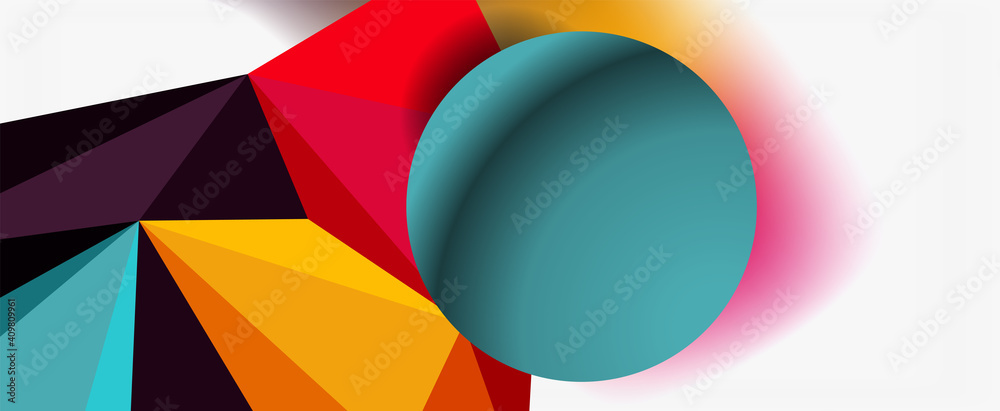 Trendy 3d geometric composition, design template for business or technology presentation, internet poster or web brochure cover Trendy 3d geometric composition, design template for business or technology presentation, internet poster or web brochure cover