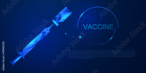 Medical Vaccine treatment in innovation concept abstract  technology communication concept vector background. Coronavirus or Corona virus concept. covid-19