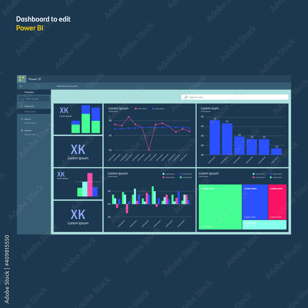 Data visualization dashboard. Power bi design. Graphs and charts. Business report. EPS10 Data visualization dashboard. Power bi design. Graphs and charts. Business report. EPS10