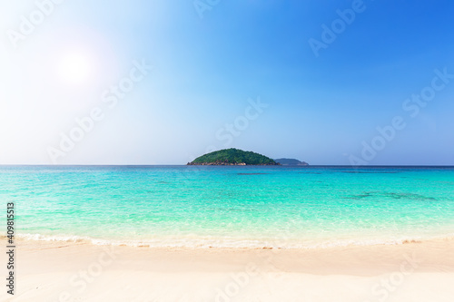 Beautiful beach and blue sky in Similan islands, Thailand.