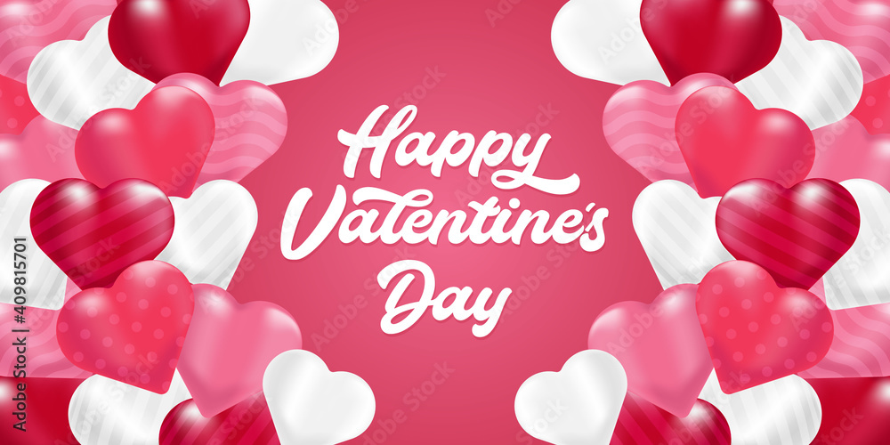 Valentines Day vector background illustration template. Valentines Day background with realistic hearts vector. Happy Valentines day vector sale banner, flyer, invitation, poster, background design Valentines Day vector background illustration template. Valentines Day background with realistic hearts vector. Happy Valentines day vector sale banner, flyer, invitation, poster, background design
