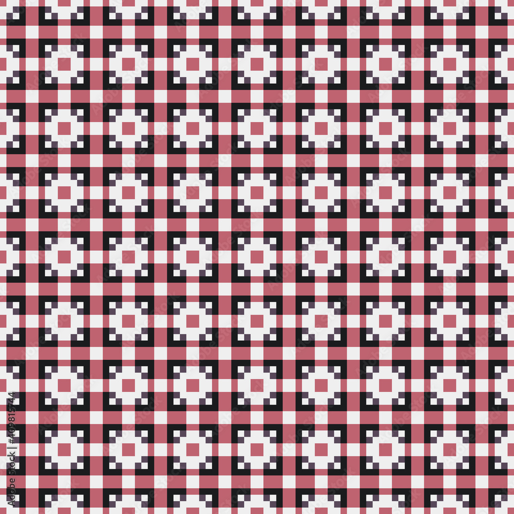 Fototapeta premium Abstract Cross Pattern generative computational art illustration