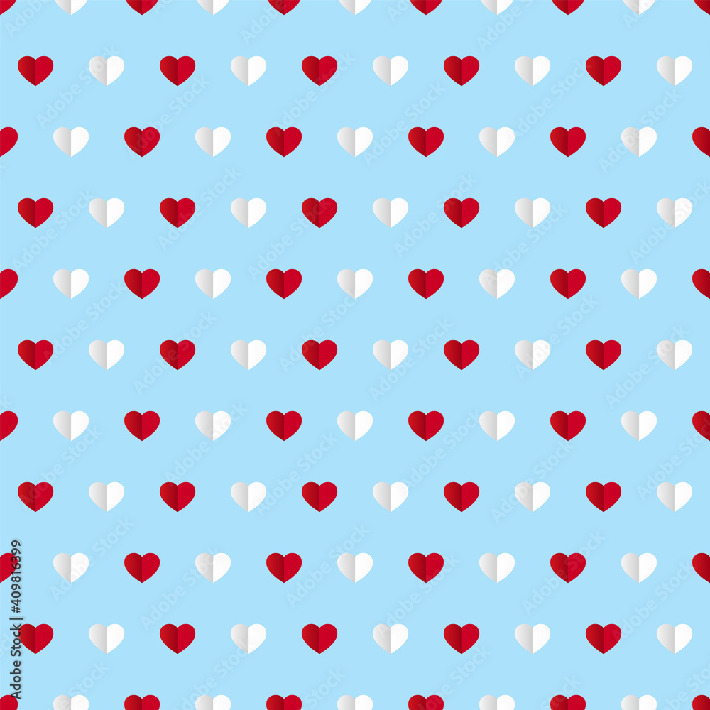 Heart paper pattern, seamless background, love concept, valentine's day, vector. Heart paper pattern, seamless background, love concept, valentine's day, vector.