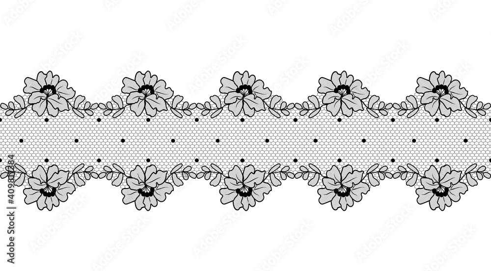 Black lace ribbon