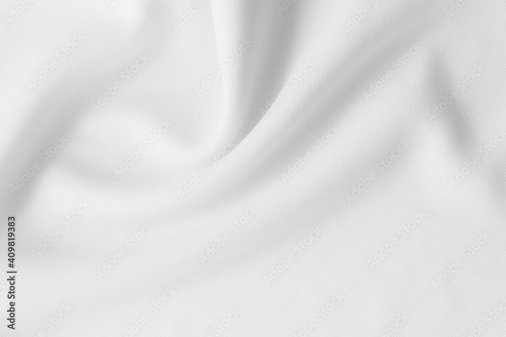 White wavy clothes background. fabric texture