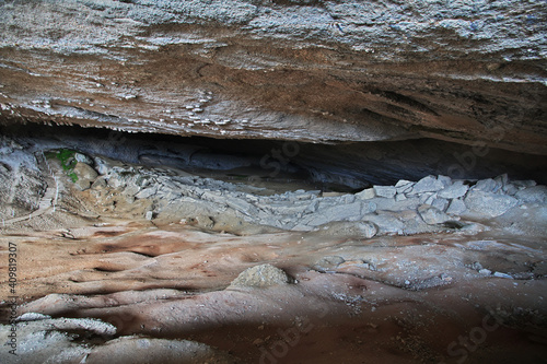 Milodon cave in Torres del Paine National Park, Patagonia, Chile photo