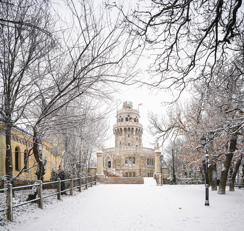 Elizabeth Lookout in Budapest, Hungary in winter