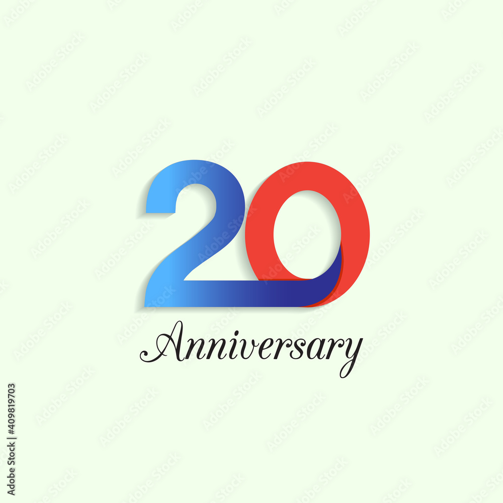 20 Year Anniversary Vector Template Design Illustration 20 Year Anniversary Vector Template Design Illustration