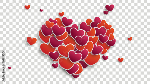 Flying Hearts Transparent Header