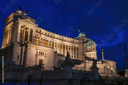 Altar of the Fatherland by Night in Rome