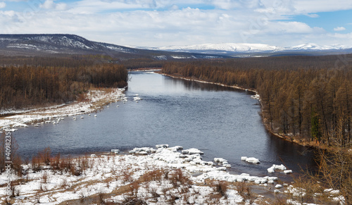Spring on the Chulman River in Yakutia