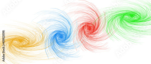 abstract spiral line graphic template of hurricane cyclone wind