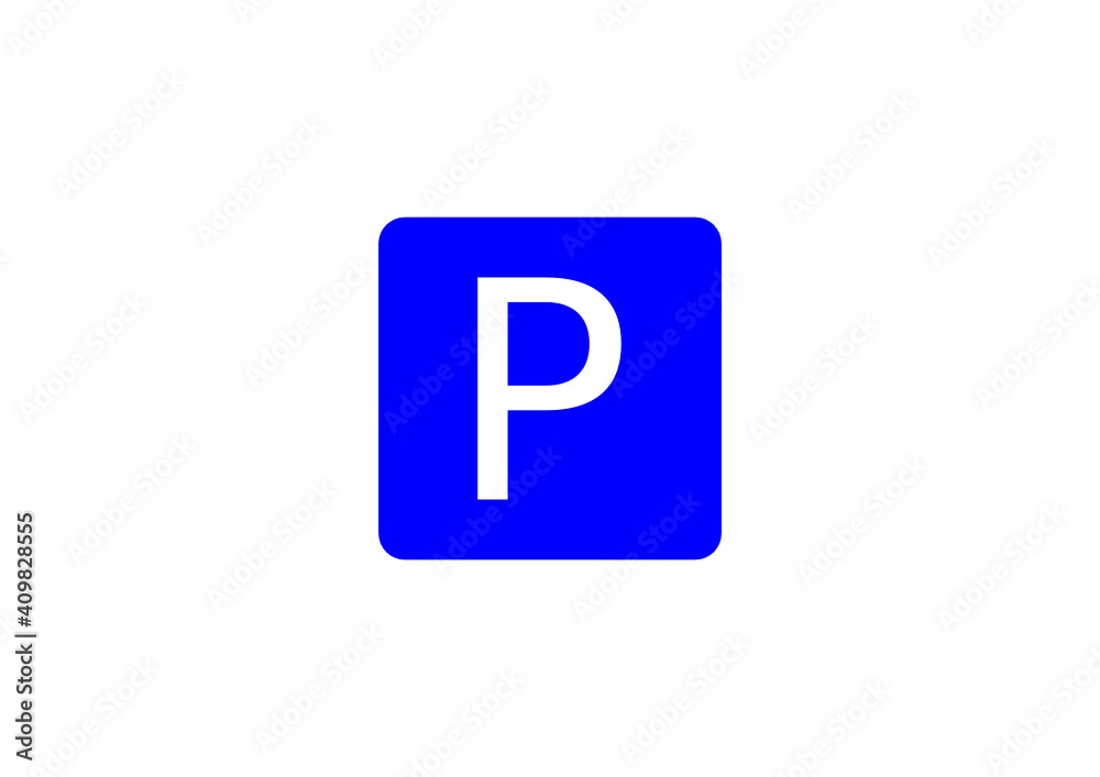 Symbol eines Parkplatzes Symbol eines Parkplatzes