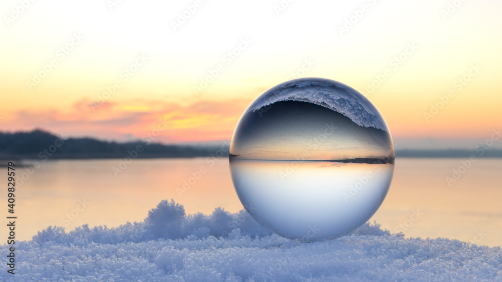 Sunrise on inland lake in northern Germany Sunrise on inland lake in northern Germany