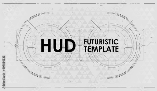 Vitrual Reality Technology Screen. Futuristic VR design display. Tech Abstract Background Template. Hi tech design.