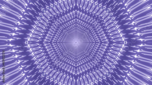 3d illustration of purple tunnel loop