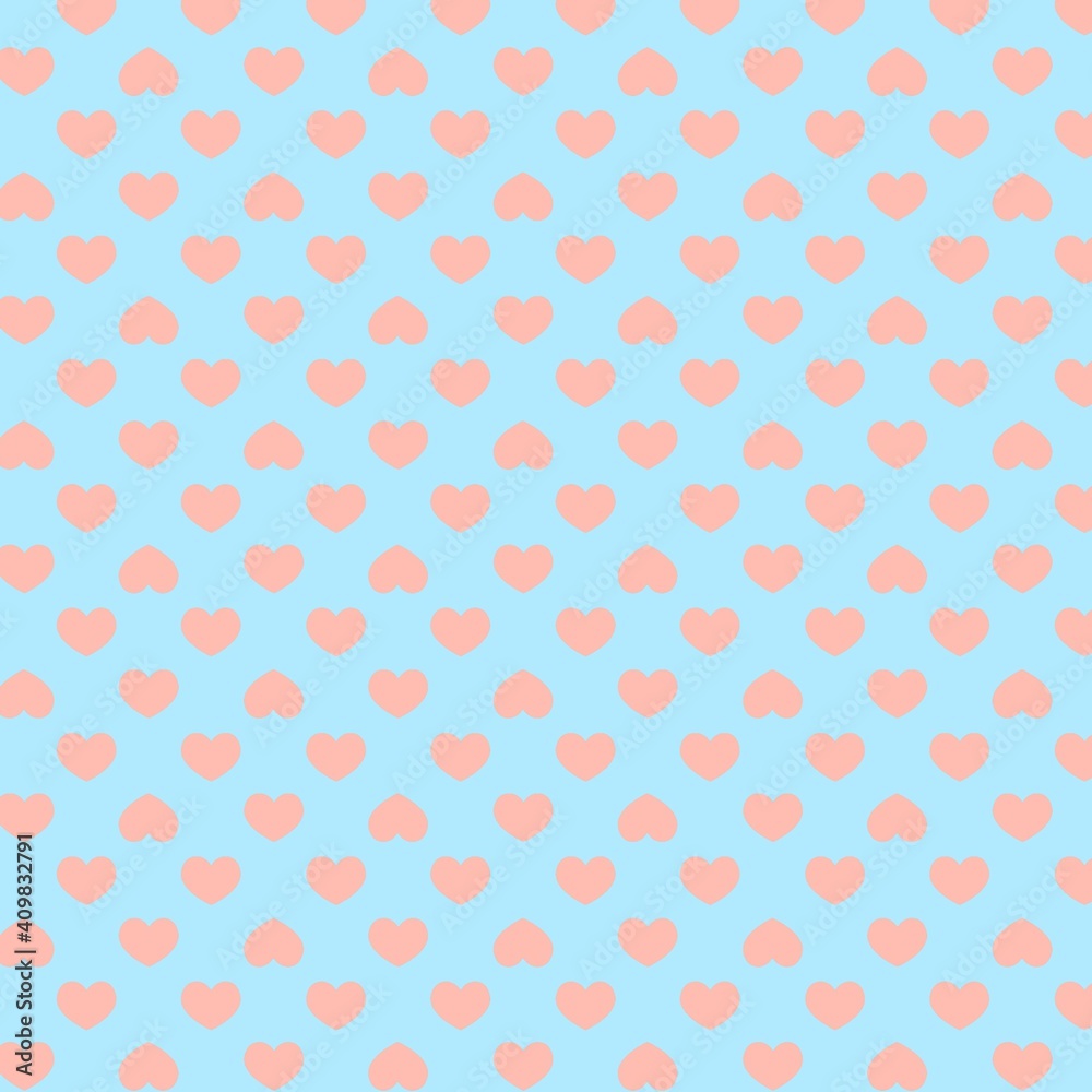 Seamless pattern with hearts. Design for packaging paper and scrapbooking for Valentine's day.