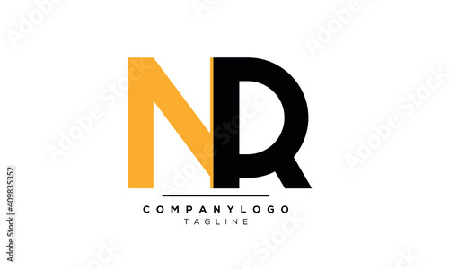 Abstract Letter Initial NR,RN Vector Logo Design Template