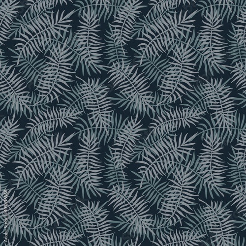 BLUE BACKGROUND WITH PALM LEAVES