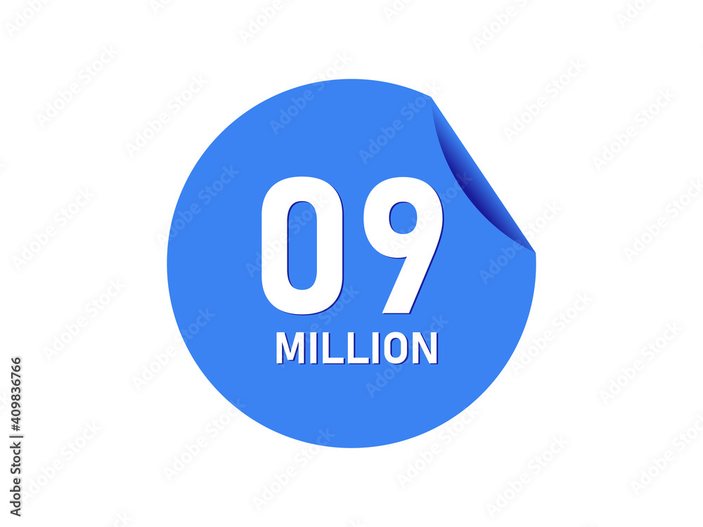 9 million badge, 9 million banner 9 million badge, 9 million banner