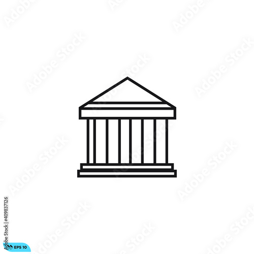 Icon vector graphic of courthouse