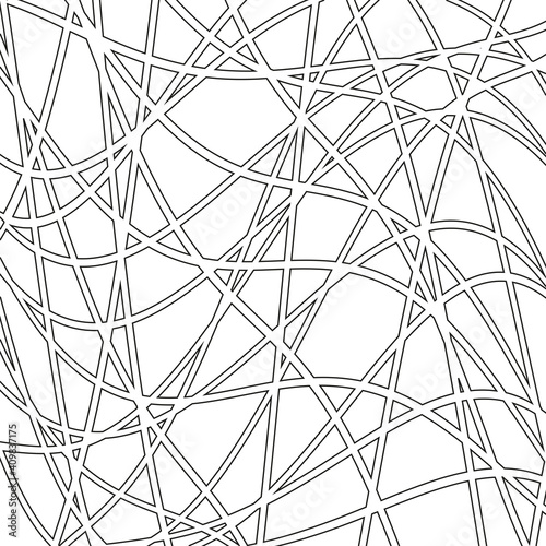 Seamless ornament. Modern background. Geometric modern wavy black and white pattern