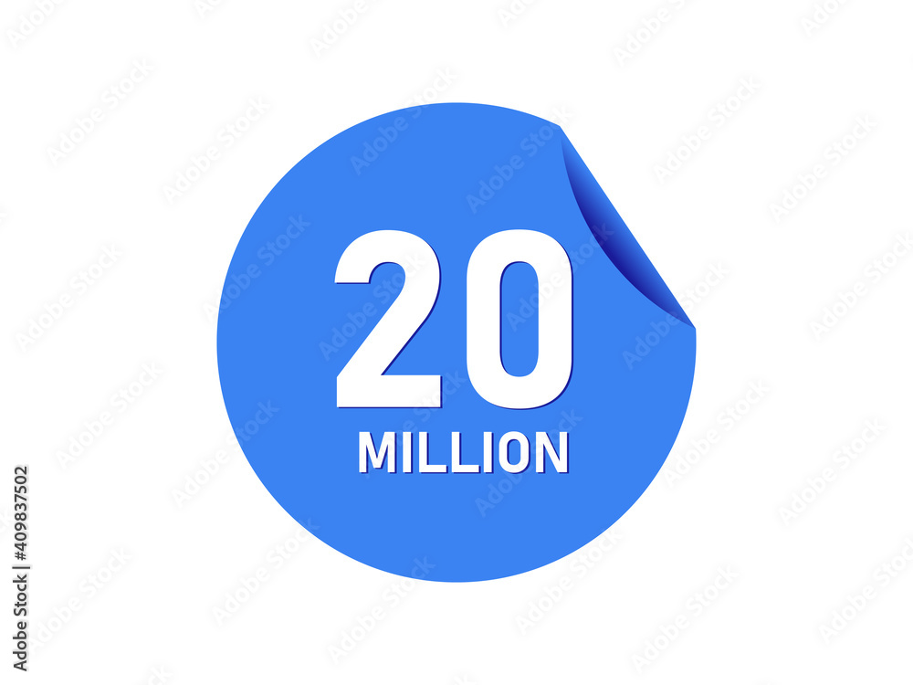 20 million badge, 20 million banner 20 million badge, 20 million banner