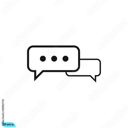 Icon vector graphic of chatting, comment 