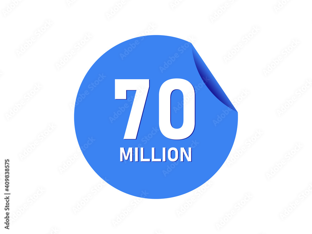 70 million badge, 70 million banner 70 million badge, 70 million banner