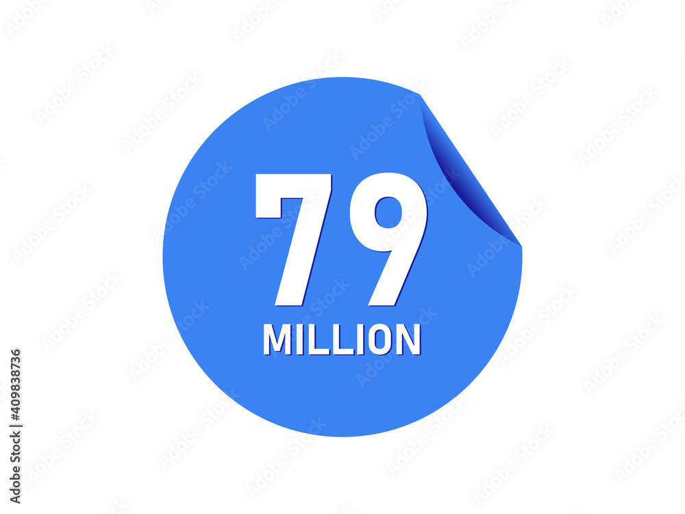 79 million badge, 79 million banner 79 million badge, 79 million banner
