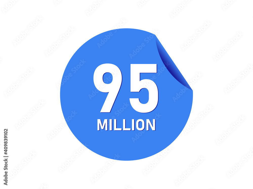 95 million badge, 95 million banner 95 million badge, 95 million banner