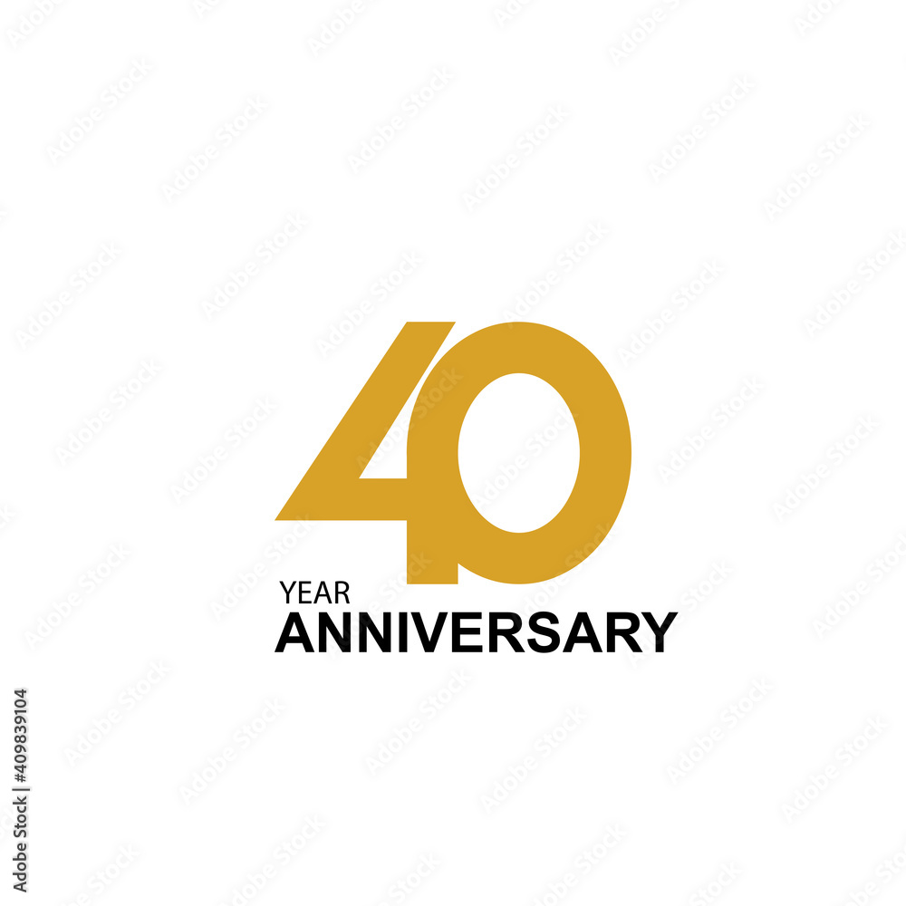 40 Year Anniversary Vector Template Design Illustration 40 Year Anniversary Vector Template Design Illustration