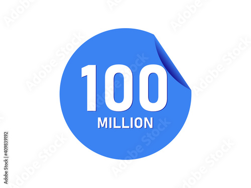 100 million badge, 100 million banner