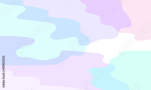 Pale pink, light blue, lilac transparent wavy  stains background