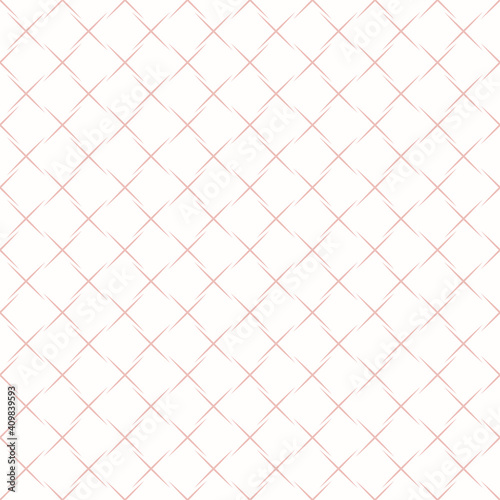 Seamless pink background for your designs. Modern vector ornament. Geometric pink abstract pattern