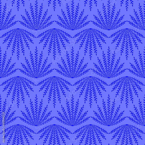 blue seamless herbal pattern
