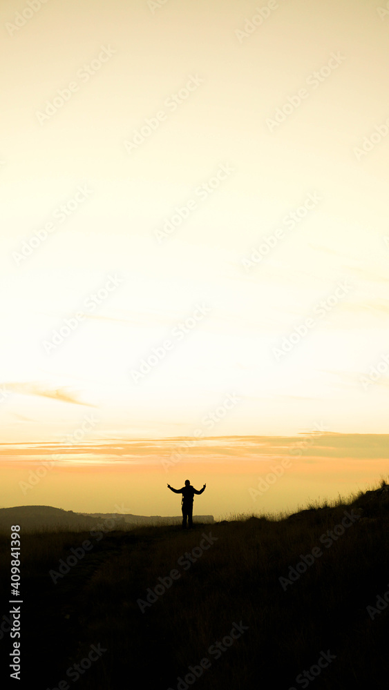 Fototapeta premium Running at dawn