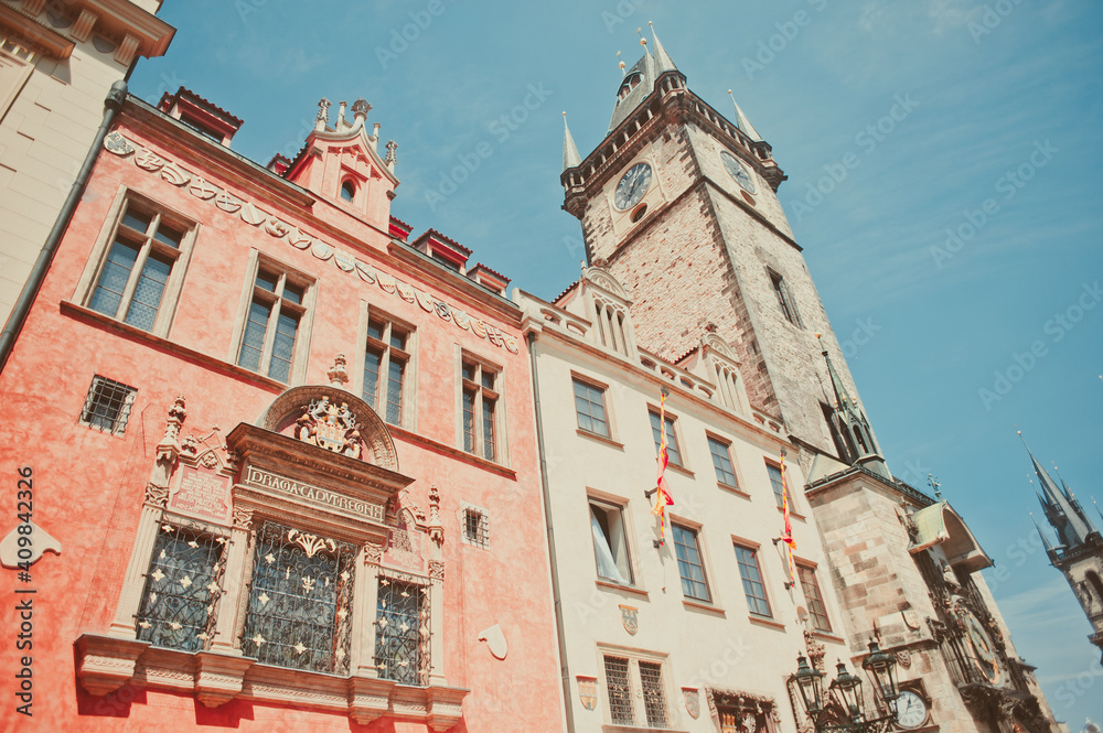 PRAGUE, CZECH REPUBLIC - July 24, 2013:Old town hall, Prague