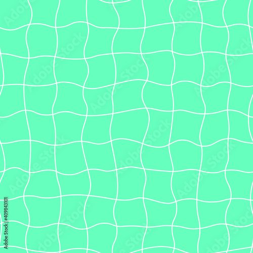 seamless blue green wavy tiled pattern 