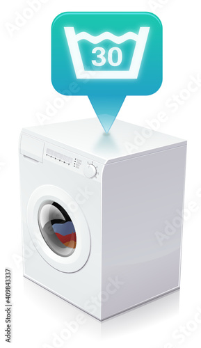 Washing machine and washing at 30 degrees