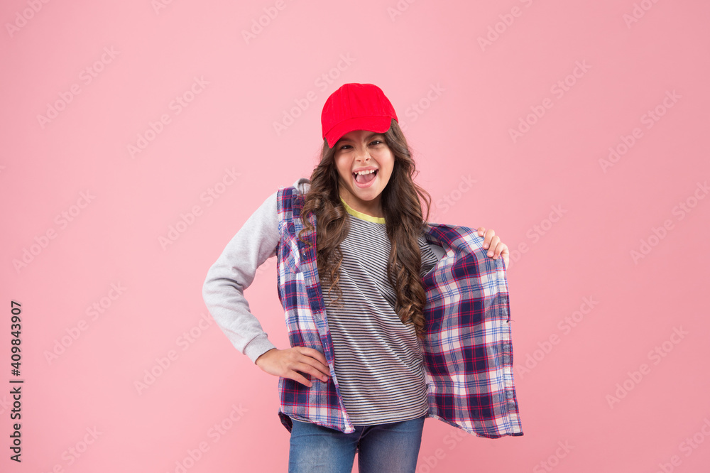 smiling kid girl in casual style has happy look, childhood smiling kid girl in casual style has happy look, childhood